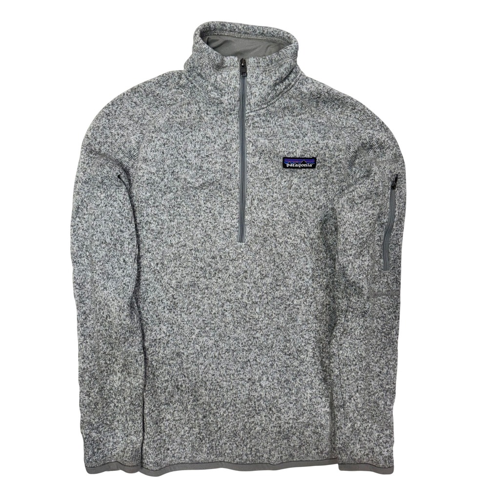 Patagonia Women's Better Sweater 1/4 Zip Fleece Pullover Grey Heather XS